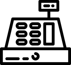 Cash Register Outline Icon Svg Set, Free Vectors File